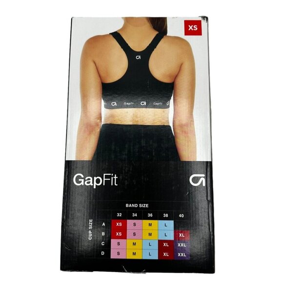 GAP Fit Womens Size XS Black 4-Way Stretch Moisture Wicking Racerback Sports Bra - Picture 2 of 3